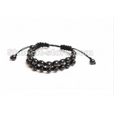 Shungite Oriental Bracelet double row (beads inside)
