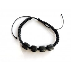 Shungite oriental bracelet Keeper with cube beads 10mm (only from Russian stock)