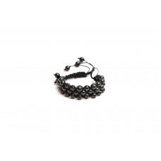 Shungite Oriental Bracelet, triple row Beads Diameter:  8 mm.