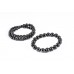 Set of 3 shungite classic bracelets Galaxy, Black pearl, Night