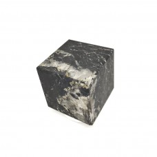 Unpolished  shungite Cube with quartz and pyrite 100x100mm