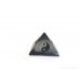 150mm Polished shungite pyramid with engraving Yin Yang