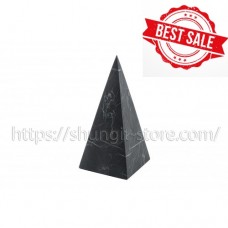 High shungite pyramid unpolished 50x50х100mm