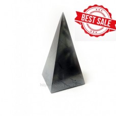 High shungite pyramid polished 50x50x100mm