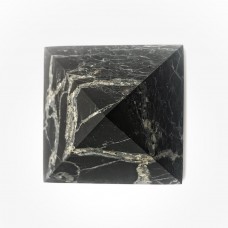 50x50mm Unpolished shungite pyramid with quartz RARE and LIMITED!