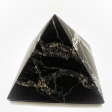 150х150 mm unpolished shungite pyramid with quartz RARE and LIMITED!