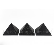3 Unpolished shungite pyramid 100x100mm